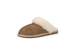 Hausschuh SHEPHERD "Shepherd Hausschuhe Leder", Damen, Gr. 37, beige (stone), Leder, Schuhe Hausschuh