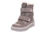 Winterstiefel SUPERFIT "FLAVIA, WMS: mittel", Damen, Gr. 31, grau (hellgrau), Leder, Polyester, Veloursleder, Schuhe Winterstiefel, Stiefel mit wasserdichtem GORE TEX, Größenschablone zum Download