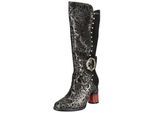 Stiefel LAURA VITA "LAURA VITA Stiefel Leder/Textil", Damen, Gr. 37, silber, Leder, Textil, Schuhe Stiefel