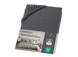 NYVI Spannbettlaken DreamScience Premium - Komfort Spannbetttuch, 190g/m², Einlaufschutz, Bügelfrei, mit Gummizug Farbe:anthrazit;Größe:180x200 - 200x200 cm