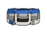 VidaXL faltbarer Welpenlaufstall blau 1,45 m, 1,45 m, 61 cm