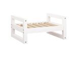 VidaXL Hundebett S (55,5x45,5x28 cm) aus Kiefernholz weiß