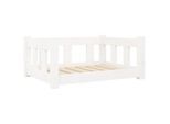 VidaXL Hundebett Massivholz Kiefer weiß/ beige 50,5 cm, 28 cm, 65,5 cm