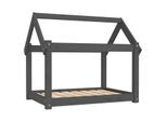 VidaXL Hundebett L (81x60x70 cm) aus Kiefernholz grau