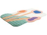 Designteppich TOM TAILOR HOME "Bings Colorful Poppy", bunt, B:160cm H:10mm L:230cm, Schurwolle, Teppiche, Kurzflor, reine Wolle, modernes Design, abstrakte Blumen