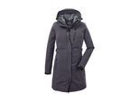 Parka KILLTEC "KOW 165 WMN PRK", Damen, Gr. 50, silber (silberfarben), Obermaterial: 100% Polyester.Futter: 100% Polyester.Füllung: 100% Polyester, Jacken Parka, Wasser- und winddichter Parka mit Teddyfleece und abnehmbarer Kapuze
