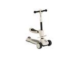 Byox Kinderroller Checkmate 2 in 1 Laufrad, Sound, Licht, Lenkerhöhe verstellbar weiß