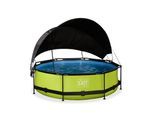 EXIT Frame Pool ø300x76cm mit Filterpumpe und Sonnensegel, versch Ausführungen