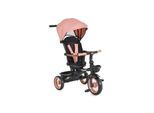 Byox Dreirad Jasper EVA-Reifen klappbar, Sitz drehbar, Hinterradbremse, Körbe rosa