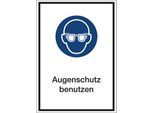 Kombizusatzschilder für Gebotszeichen, Augenschutz benutzen, Kunststoff, LxHxT 210 x 297 x 1 mm kaiserkraft