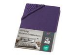 NYVI Jersey Spannbettlaken DreamScience für Matratzen bis 22 cm Höhe - Weich & Anschmiegsam, Rundumgummizug, Bügelfrei Farbe:aubergine;Größe:180x200 - 200x200 cm
