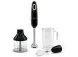 Smeg Stabmixer 50´s Style, Schwarz, Metall, 6.5x41.4x6.5 cm, Küchengeräte, Mixer