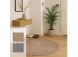 Teppich ASTRA "Paris", beige, H:8mm Ø:120cm, Kunstfaser, Teppiche, Teppich, In- und Outdoor geeignet, Aussenbereich, Wohnzimmer