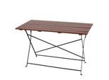 Biergartentisch Wien, Klapptisch Gartentisch, Gastronomie-Qualität Akazie lackiert 75x120x60cm ~ braun