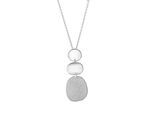 Kette mit Anhänger CELESTA, silber (silbergrau), Halsketten, Damen, 45cm, Silber 925 (Sterlingsilber), L: 45 B: 46,5mm, glänzend, B:46,5mm