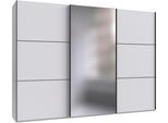 Kleiderschrank WIMEX "Indiana by fresh to go, wahlweise mit oder ohne Spiegel", weiß, B:300cm H:216cm T:65cm, Holzwerkstoff, Schränke, Kleiderschrank, große Breiten250 oder 300cm, mit oder ohne Glasfront, Made in Germany