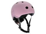 Scoot and Ride Kinderhelm , Rosa , Kunststoff, Textil , Gr. S-M , RoHS , Magnetverschluss, mit LED-Licht, Kinnpolster , Freizeit & Co, Sport &