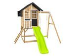 Zwerkules Spielhaus Holli 2 inkl. Rutsche & Schaukel 352x280x224cm