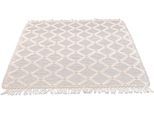 Teppich TOM TAILOR HOME "Colored Macrame", beige (natur), B:190cm H:10mm L:290cm, Schurwolle, Teppiche, Teppich, Handweb Teppich, reine Wolle, handgewebt, mit Fransen, Scandi Design