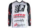 Trainingspullover ROLEFF "Motocross Jersey Mesh RO" Gr. L, schwarz-weiß (weiß, schwarz), Pullover, L, Obermaterial: 100% Polyester