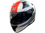 Motorradhelm RÖMER HELME "Integralhelm Eifel" Gr. L, schwarz-weiß (weiß, schwarz, rot), Helme, L Kopfumfang: 59cm - 60cm, mit integriertem Sonnenvisier