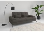 3-Sitzer SIT & MORE "Amica, inkl. Sitztiefenverstellung und Armteilverstellung", grau (fango), B:212cm H:90cm T:122cm, 100% Polyester, Sofas, wahlweise mit Kopfteilverstellung und Bettfunktion