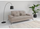 3-Sitzer SIT & MORE "Amica, inkl. Sitztiefenverstellung und Armteilverstellung", grau (elefant), B:212cm H:90cm T:122cm, 100% Polyester, Sofas, wahlweise mit Kopfteilverstellung und Bettfunktion