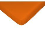 Spannbettlaken CASATEX "Jerry", orange, 1 Stk., Jersey, 140-160x190-200 30, Jersey, Obermaterial: 100% Baumwolle, Bettlaken, Spannbettlaken, komfortables Überziehen durch hohe Elastizität