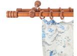 Gardinenstange SN DECO GROUP "Pisa" Gr. 8, braun (eichefarben), L:320cm, Holzwerkstoff, Gardinenstangen, Gardinenstange, 28 mm, Holz, verschiedene Längen und Farben, Komplettset