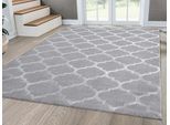 Teppich THE CARPET "Knight", grau, B:140cm H:12mm L:200cm, Polyester, Teppiche, Teppich, moderner Wohnzimmer Teppich elegant glänzender Flor