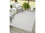 Teppich "Silly, LAGERRÄUMUNG", beige (cream), B:80cm H:8mm L:150cm, Polypropylen, MYFLAIR MÖBEL & ACCESSOIRES, Teppiche, Teppich, Uni Farben, Hoch-Tief Effekt, Outdoor geeignet, Balkon, Terrasse