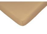 Spannbettlaken CASATEX "Jerry", beige, 1 Stk., Jersey, 90-100x190-200 30, Jersey, Obermaterial: 100% Baumwolle, Bettlaken, Spannbettlaken, komfortables Überziehen durch hohe Elastizität