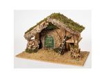 Krippe aus Holz und Moos, 49 x 28 x 33 cm