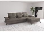 Ecksofa SIT & MORE "Amica, L-Form, inkl. Sitztiefenverstellung & Armteilverstellung", grau (delphine), B:279cm H:90cm T:185cm, Sofas, Ecksofa, wahlweise mit Bettfunktion, Bettkasten und Kopfteilverstellung