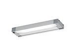 Systemleuchte WLA LED, 1100 Lumen, 5000 K, strukturierte Entblendung, L 449 x B 120 x H 40 mm, mit Ein/Aus-Schalter, Linksmontage, grau