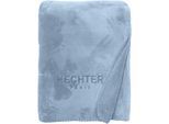 Wohndecke HECHTER PARIS "0238002", blau, B:150cm L:200cm, Polyester, Wohndecken, Wohndecke, Teddyfleece, Decke, Kuscheldecke, superweich, bequem, wohlig warm