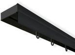 Gardinenschiene SN DECO GROUP "Vorhangschiene SH mit Blende" Gr. 2, schwarz, L:150cm T:4,7cm, Kunststoff, Gardinenstangen, Gardinenschiene