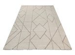 Teppich WECON HOME "Pelle", beige (creme,beige), B:200cm H:18mm L:290cm, Kunstfaser, Teppiche, Teppich, Gewebt, Hoch-Tief, pflegeleicht, Rauten Muster, Scandi, Wohnzimmer