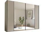 Schwebetürenschrank STAUD "Sonett 120 G, Made in Germany", beige (sand), B:270cm H:222cm T:68cm, Holzwerkstoff, Schränke, Schwebetürenschrank, mit vier verschiedenen Ausstattungsvarianten