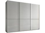 Schwebetürenschrank STAUD "Sonate Pesaro, Made in Germany", weiß (alpinweißglas), B:249cm H:240cm T:68cm, Holzwerkstoff, Schränke, Schwebetürenschrank, Mit vier verschiedenen Ausstattungsvarianten