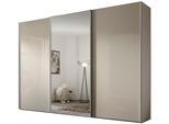 Schwebetürenschrank STAUD "Sonate Rom mit Spiegel, Made in Germany", beige (sandglas), B:298cm H:240cm T:68cm, Holzwerkstoff, Schränke, Schwebetürenschrank, Mit vier verschiedenen Ausstattungsvarianten
