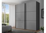 Schwebetürenschrank STAUD "Includo Glas, Made in Germany", grau (hellgrauglas), B:167cm H:222cm T:68cm, Holzwerkstoff, Schränke, Schwebetürenschrank