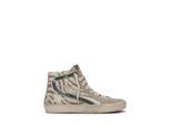 Golden Goose Low-Top Sneaker - High-Top Sneakers With Zebra-Print Leather And Sue - Gr. 40 (EU) - in Beige - für Damen