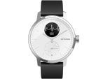 Withings ScanWatch 42mm Bluetooth Kunststoffarmband schwarz Edelstahlgehäuse silber