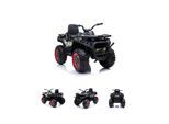 ES-Toys Elektro Kinderquad MP3, USB, Batterieanzeige, Stoßdämpfer, 2x12V Motoren dunkelgrün