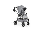 Cangaroo Kombikinderwagen Unique 3 in 1 Babyschale Stoßdämpfer PU-Räder Tasche grau