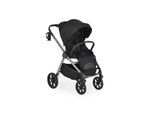 Cangaroo Kombikinderwagen Unique 3 in 1 Babyschale Stoßdämpfer PU-Räder Tasche schwarz