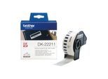Original Brother P-Touch QL 570 (DK-22211) Etikett 1x (29mm x 15.24m) Weiss