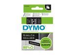 Original Dymo LABELMANAGER 350 (45021 / S0720610) Schriftband 7mm/12m Weiss auf Schwarz