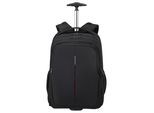 Laptoprucksack SAMSONITE "GUARDIT 3.0 mit Trolleyfunktion", Gr. B/H/T: 33,5cm x 48cm x 20cm, schwarz, Polyester, Rucksäcke Laptoprucksack, 2 Rollen Teleskopgriff Businessrucksack